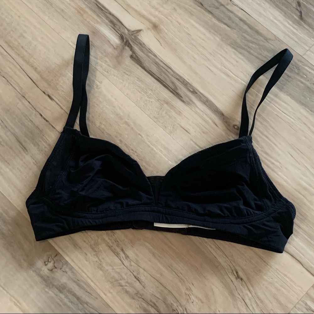 Madewell Black Mesh Bralette - Size XS
